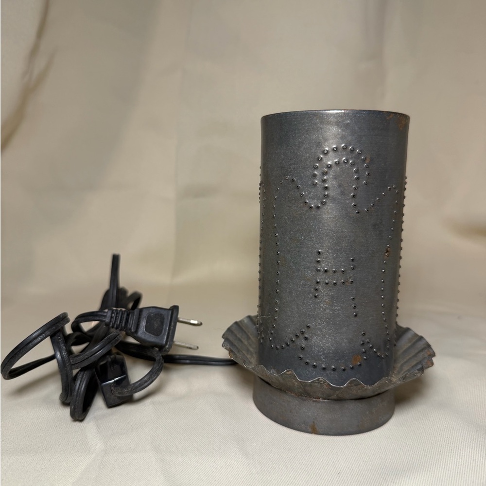 Vintage Metal Electric Lantern Holder - Dark Gray